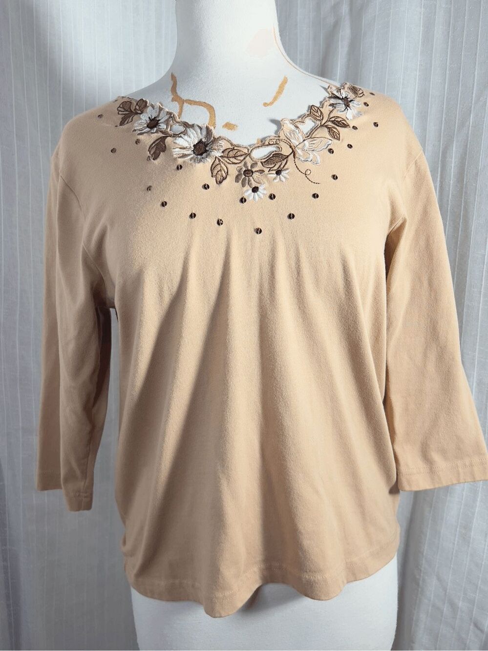 Shenanigans Blouse Size M 90's VTG Sequined Mob Wife Glam Disco Era